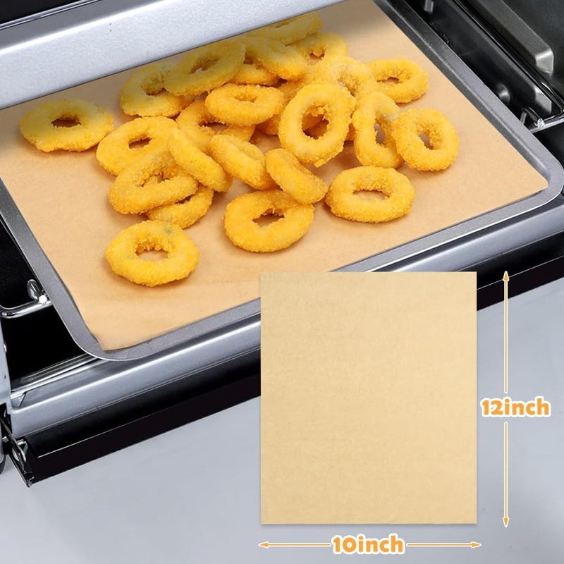 YQL 150PCS Disposable Air Fryer Parchment Paper Liners, Compatible with Emeril Lagasse 26 QT Extra Large Air Fryer, French Door 360 Convection Oven Accessories, Unbleached Rectangular Baking Sheets - Image 3