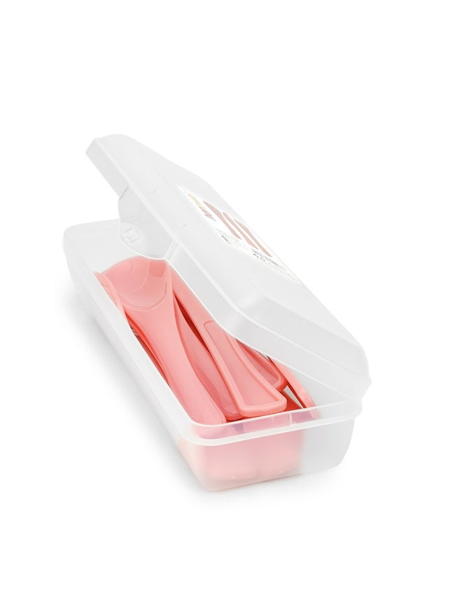 Herevin 12-Pieces Boxed Polypropylene Cutlery Set - Pink - Image 1