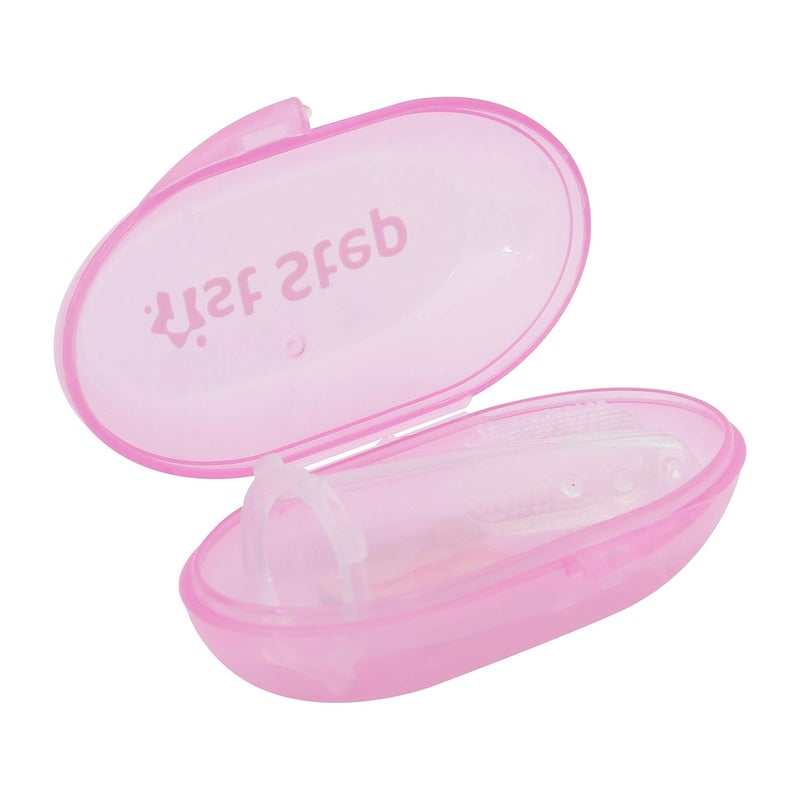 1st Step Silicone Finger Brush Pack of 2 (Pink) - Image 2