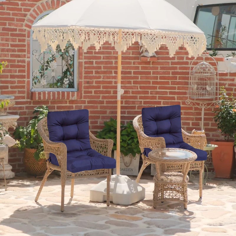 Eoieov Outdoor Chair Cushions High Back Waterproof Set of 2 Tufted Burgundy Patio Rocking Chair Replacement Seat Back Cushion for Indoor Outodoor Patio Dining Chair 41.7"*20.8"*3.9" - Image 5