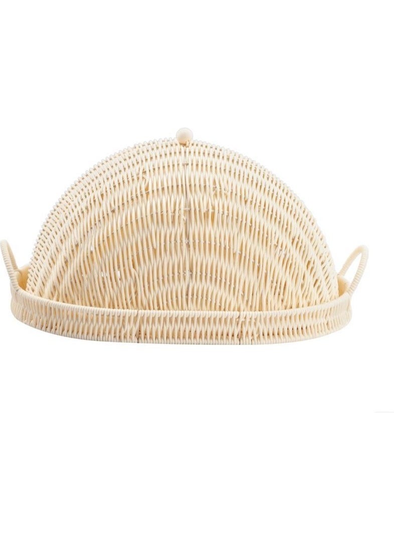 PEROTTI Synthetic Wicker Cream Oval Lidded Tray/Presentation 40X30X23CM  - Image 1