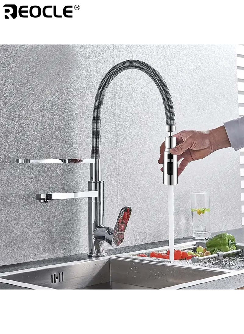 REOCLE Kitchen Tap Spray Head Swivel Spout Tap Extender Replacement Tap End Diffuser Attachment for Sink 3 Modes Anti Splash Water Saving Design for Easy Dish Washing and Cleaning - Image 5
