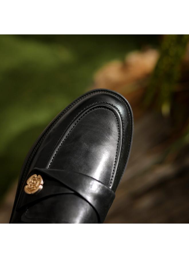 SHAKA Tire Cowhide Loafers Women'S British Style Spring New Fashion Casual College Genuine Leather Single-Layer Shoes Women'S All-Match - Image 4