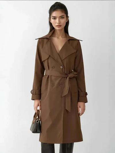 BIG DART BDART Double Breasted Long Trench Coat