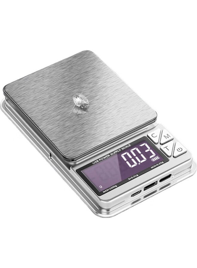 Meilen Electronic Scale Mini Jewelry Scale 0.01G Portable Gram Scale Mini Gold Balance Pocket Electronic Scale - Image 1