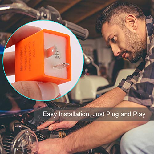 Kinstecks 2Pin Flasher Relay Speed Adjustable 12V Motorcycle Indicators LED Light Flasher for Motorcycle LED Indicators Turn Signal Light - Image 2