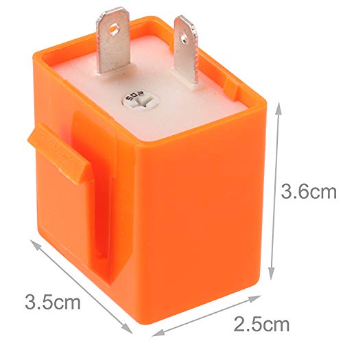 Kinstecks 2Pin Flasher Relay Speed Adjustable 12V Motorcycle Indicators LED Light Flasher for Motorcycle LED Indicators Turn Signal Light - Image 5