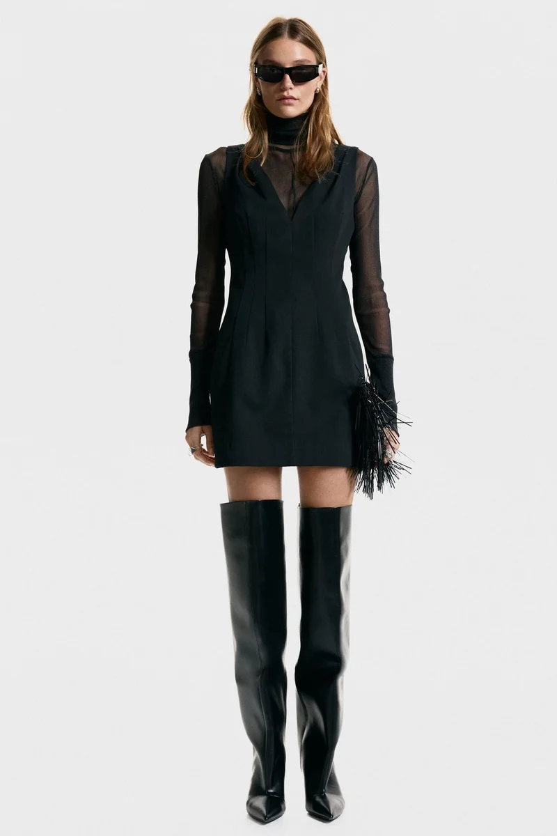 H&M V-neck waisted dress