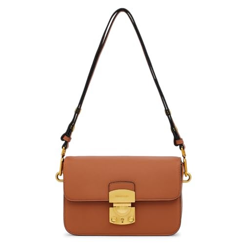 Miraggio Nicole Shoulder Bag For Women With Adjustable Detachable Crossbody Sling Strap (Brown) - Image 1