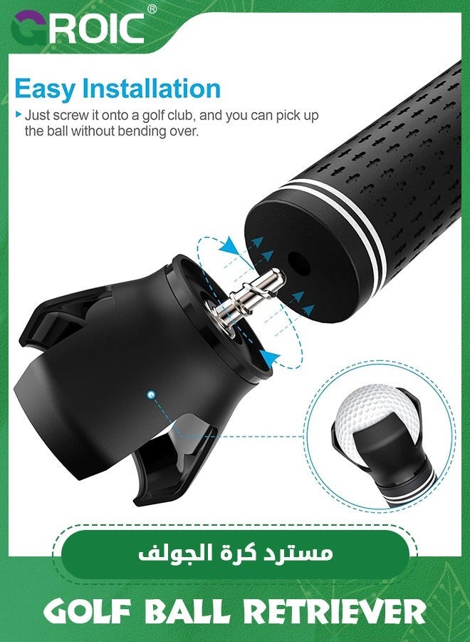 GROIC 4 PCS Golf Ball Retriever, Premium Durable Grabber and Picker for All Kinds of Putter Handles, Retrievers Pick Up Tool Quick Installation - Image 3