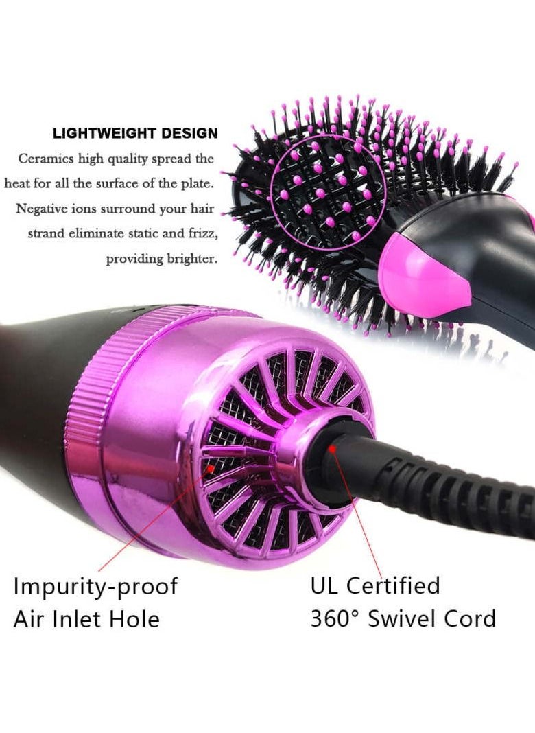 One Step One Step Hair Dryer Volumizer And Styler Ceramic Plates 3 Speed Option Black/Purple  - Image 2