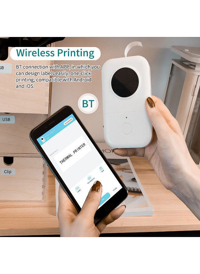 AIMO - D30 Label Maker Machine Mini Pocket Thermal Printer All in One BT Connect Adhesive Tag DIY Date Journal Study Sticker Labeling Compatible with iOS Android - Image 1