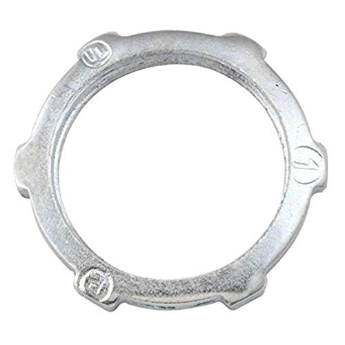 Hubbell-Raco 1002 Locknut for Rigid/IMC Conduit, 1/2" Trade Size, Steel (Pack of 100) - Image 1