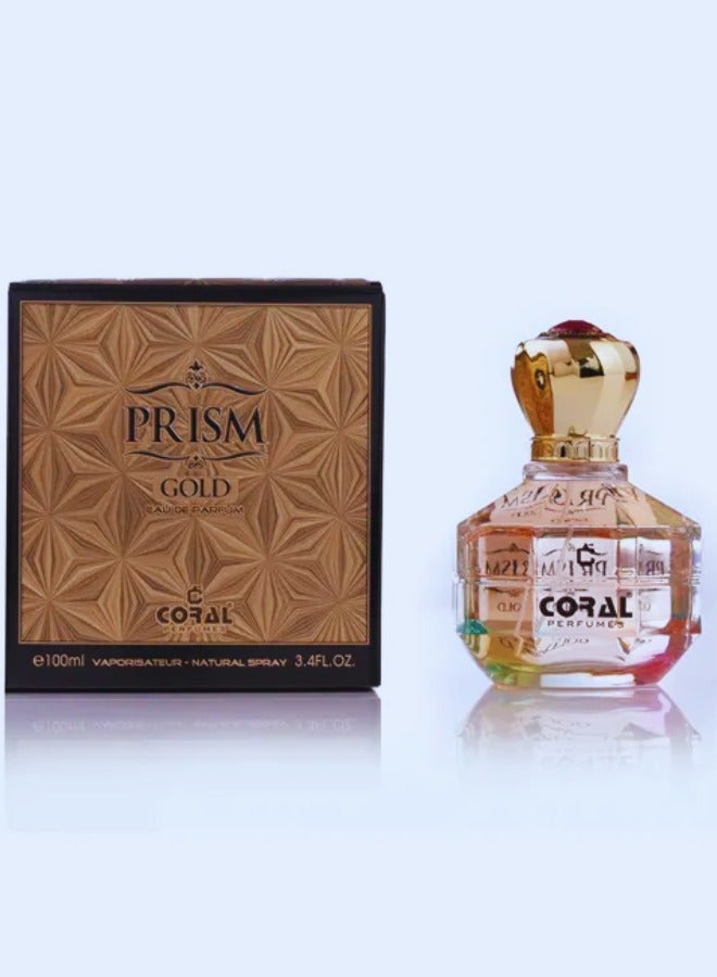 Coral Prism Gold Eau De Parfum for Women 100ml – Long Lasting Floral Fruity Perfume - Image 2