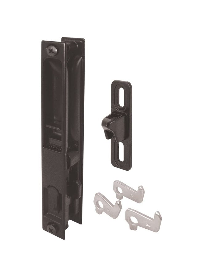 Prime-Line Mp1043 Sliding Door Flush Handle Set  Black Diecast  1 Set - Image 1