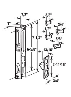 Prime-Line Prime-Line Mp1043 Sliding Door Flush Handle Set  Black Diecast  1 Set  - Image 3