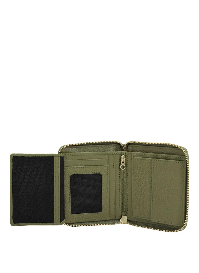 Da Milano  Da Milano Genuine Leather Green Ladies Wallet for Women | Best Price UAE
