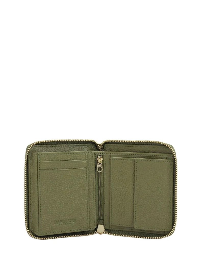 Da Milano  Da Milano Genuine Leather Green Ladies Wallet for Women | Best Price UAE