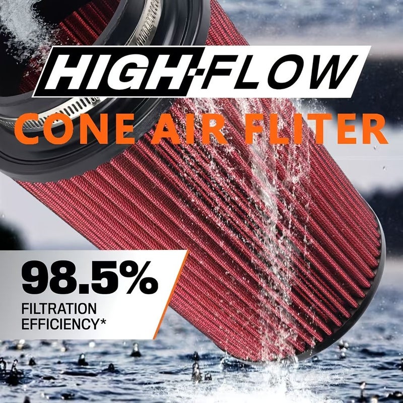 Universal 3 3.5 4 Inch Purple High Flow Cone Air Filter 76 89 101mm - Image 5