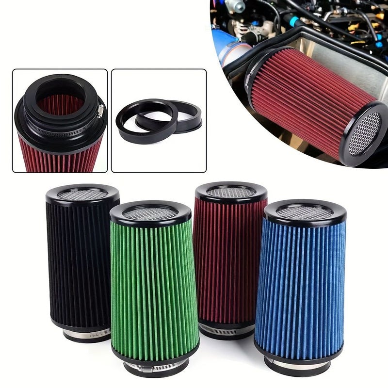 Universal 3 3.5 4 Inch Purple High Flow Cone Air Filter 76 89 101mm - Image 3