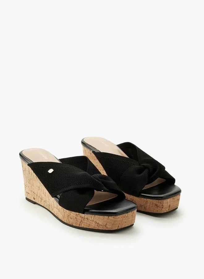 Women Textured Wedge Heel Sandals