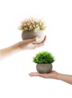 Beauenty Mini Artificial Plants,artificial Flowers,potted Plants,small Shrubs,artificial Plants|office/kitchen/bathroom/bedroom/room/shelf/party/home/beach Garden Decorative Artificial Plant Set(2pcs)  - Image 4