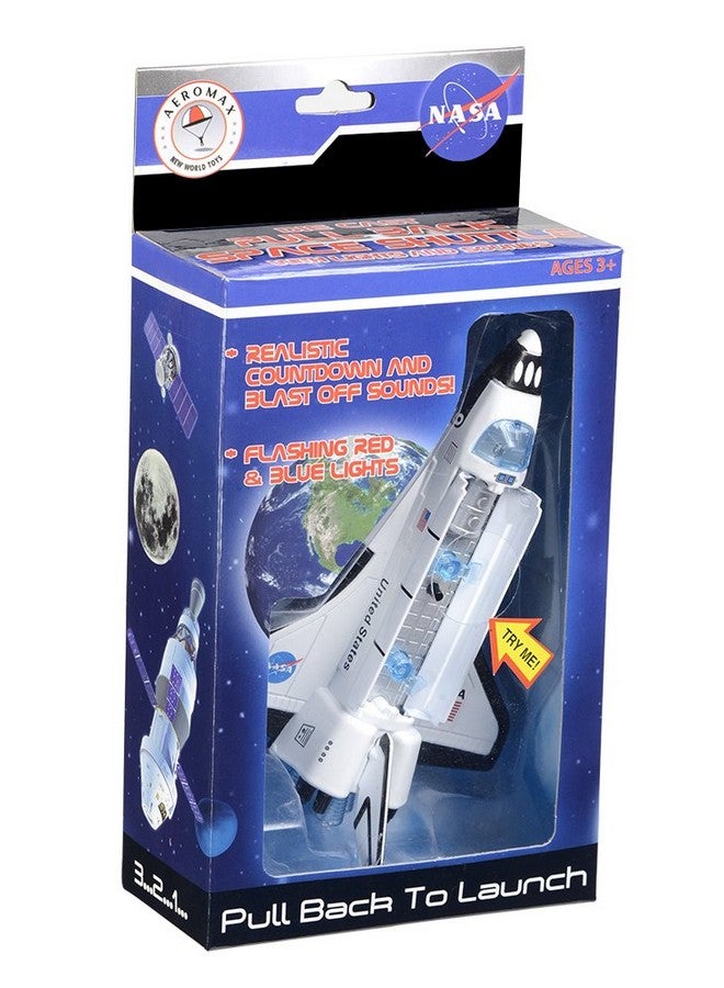 Aeromax Pull Back Space Shuttle Boxed Die Cast White - Image 2