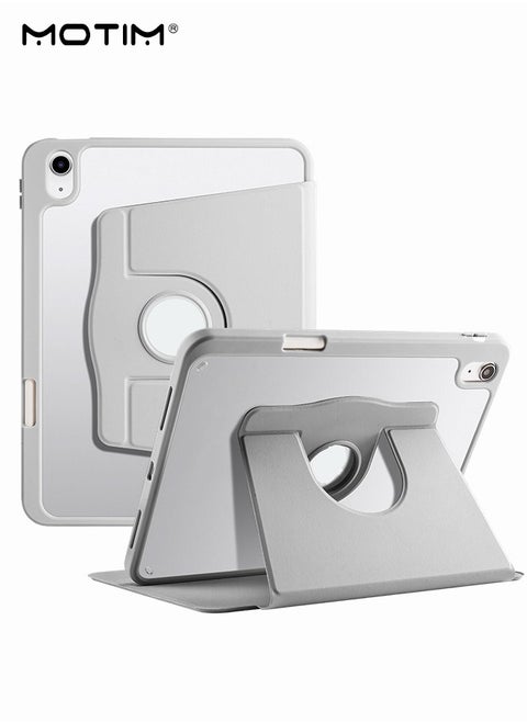 Rotating Case for iPad 10th Generation (10.9 Inch, 2022 Model) with Pencil Holder, 360 Degree Rotating Stand Flexible Back Cover, Auto Wake/Sleep