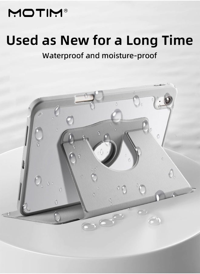 Rotating Case for iPad 10th Generation (10.9 Inch, 2022 Model) with Pencil Holder, 360 Degree Rotating Stand Flexible Back Cover, Auto Wake/Sleep