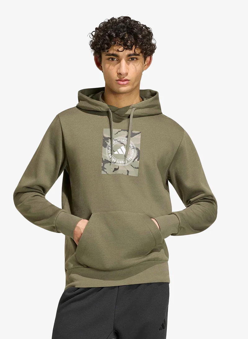 Camo Box Graphic Hoodie