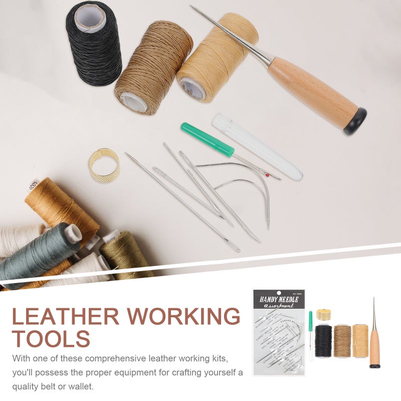 1 Set of Professional Leather Working Tools DIY Hand-made Craft Sewing Tools - Image 1