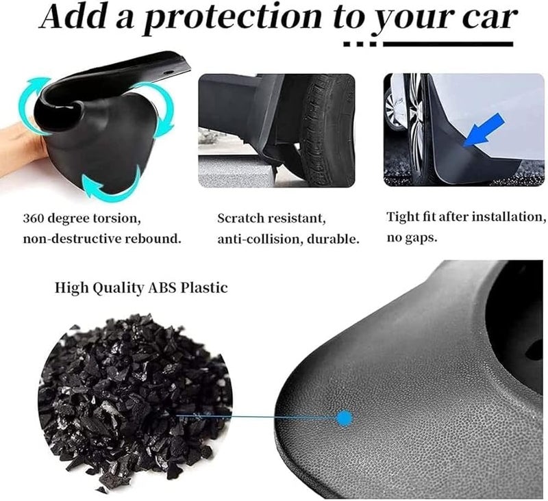 Tesla Model 3 Front Rear Mud Flaps Splash Guards Waterproof Wheel Protection Accessories Size Normal - Image 1