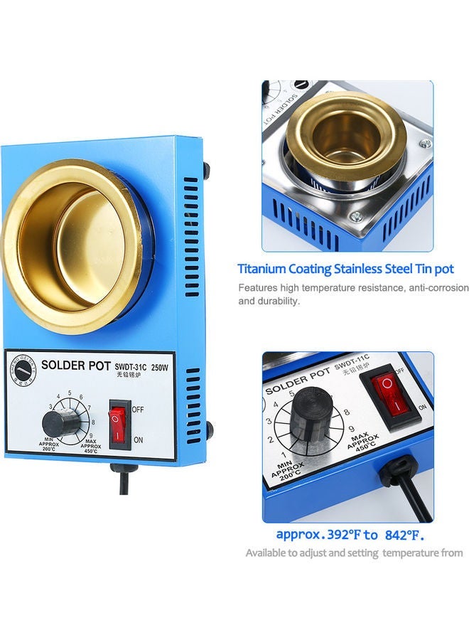 NIBEMINENT Mini Lead Free Soldering Pot Multicolour 22 x 9 14cm - Image 2