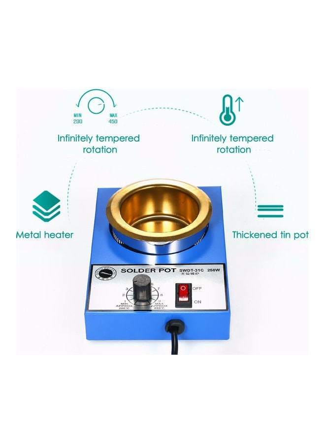 NIBEMINENT Mini Lead Free Soldering Pot Multicolour 22 x 9 14cm - Image 3