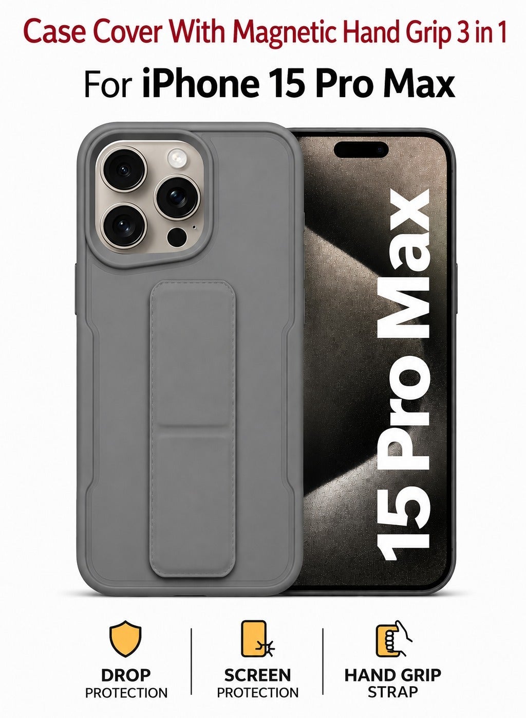 armor Armor iPhone 15 Pro Max Case With Magnetic Hand Grip combination Z00143072D25DDBD89EC5Z