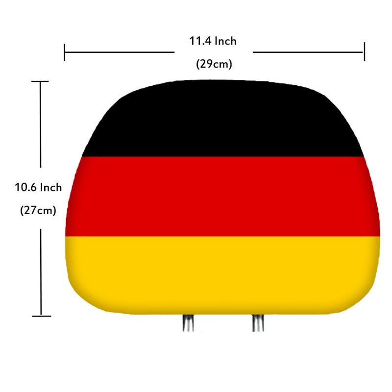Flag Print Car Headrest Cover, Polyester, Universal, 27x29cm, National Day Decoration - Image 4