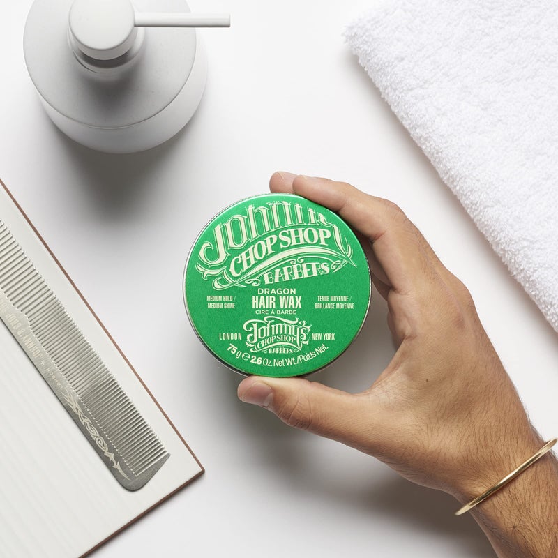 Johnny's Chop Shop Men's Hair Dragon Wax Medium Hold, Medium Natural Shine, Non-Greasy, 75 g, 2.6 oz - Image 5