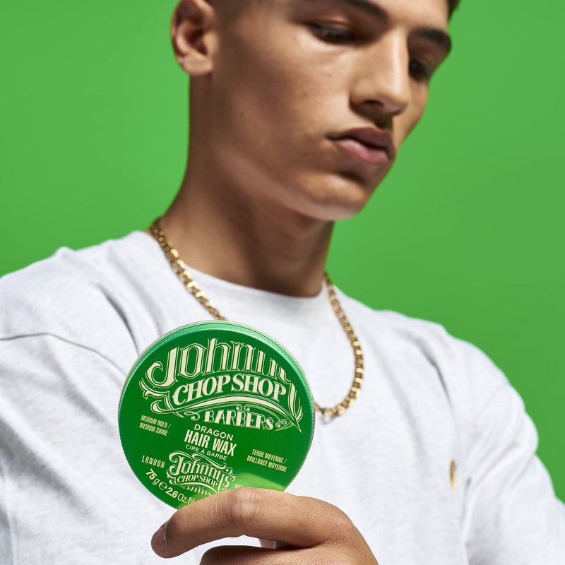 Johnny's Chop Shop Men's Hair Dragon Wax Medium Hold, Medium Natural Shine, Non-Greasy, 75 g, 2.6 oz - Image 2