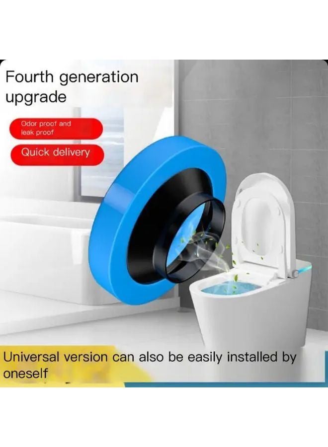 Black Sealing Ring Multi Functional Toilet Seat Cover Anti Odor Leakproof Durable - Image 3