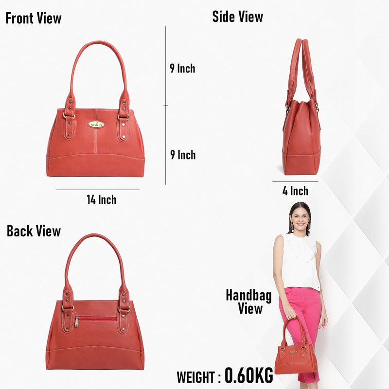 Fostelo Women's Catlin Satchel Tote Handbag for Women | Ladies Purse | Stylish Shoulder Bag | Gift For Women - Image 3