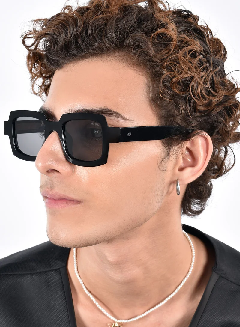 Woggles Posh Blue Polarized Rectangle Sunglasses|100% UV Protected| Men & Women