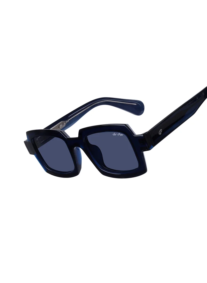 Woggles Posh Blue Polarized Rectangle Sunglasses|100% UV Protected| Men & Women