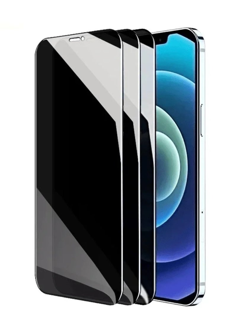 Raxoom 3-Pack Privacy Screen Protector for iPhone 13 Pro Max (6.7") â€“ Anti-Spy Tempered Glass, Scratch Resistant, Full-Screen Coverage, Ultra HD Clarity, Bubble-Free, Easy Installation, Anti-Fingerprint, Case-Friendly â€“ Premium Screen Guard for Ultimate Protection - Image 1
