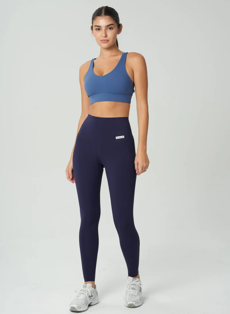 Mohuki Navy Blue Performance Leggings for Women | Best Price UAE