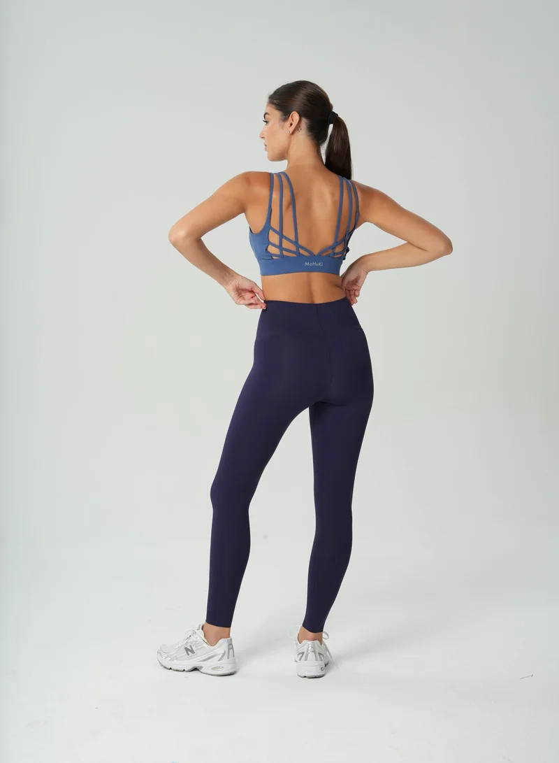 Mohuki Navy Blue Performance Leggings for Women | Best Price UAE
