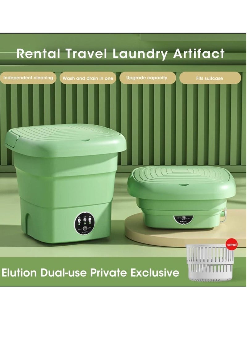 Mini Foldable Washing Machine for Baby Clothes  Underwear or Small Things, Portable Foldable Turbine Washing Machine with Drain Basket for Apartment  Camping  Travel  Gift for Friends or Family 8L - Image 3