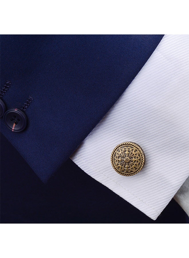 Classic Solid Brass Cufflinks for Men With Walnut Transparent Lid Organizer Case, Wedding Gift, Engagement Gift, Father's Day Gift - Image 5