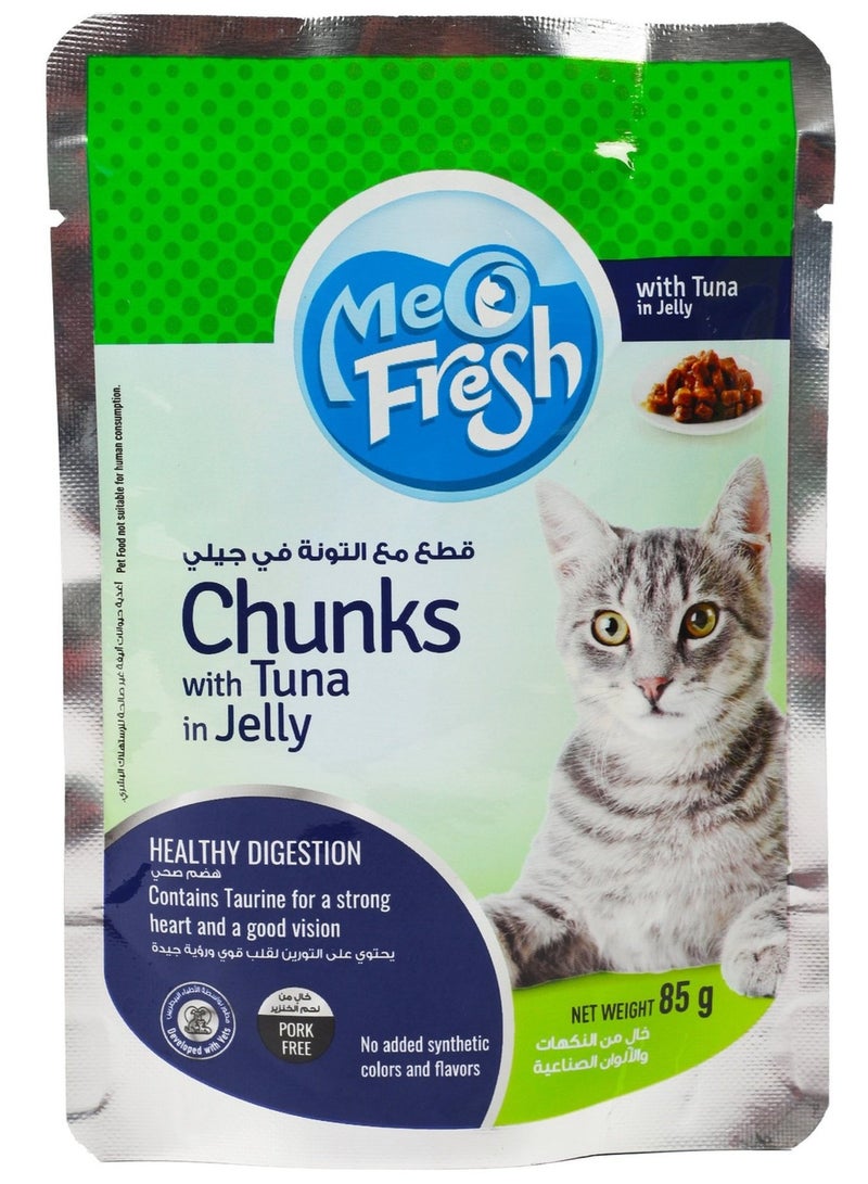 Meo Fresh Cat Food Chunks With Tuna In Jelly 85 G - Image 1