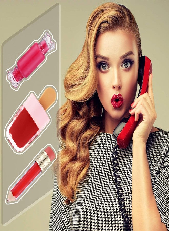 مايتيز مجموعة أدوات مايتيز المكونة من 30 قطعة لأنابيب ملمع الشفاه، تتضمن 20 أنبوبًا فارغًا على شكل أقلام رصاص، ومصاصات آيس كريم، وحلوى مصاصة، و5 عبوات بلسم شفافة بغطاء ذهبي وردي، و5 محاقن بلاستيكية للنساء للاستخدام المنزلي. - Image 4