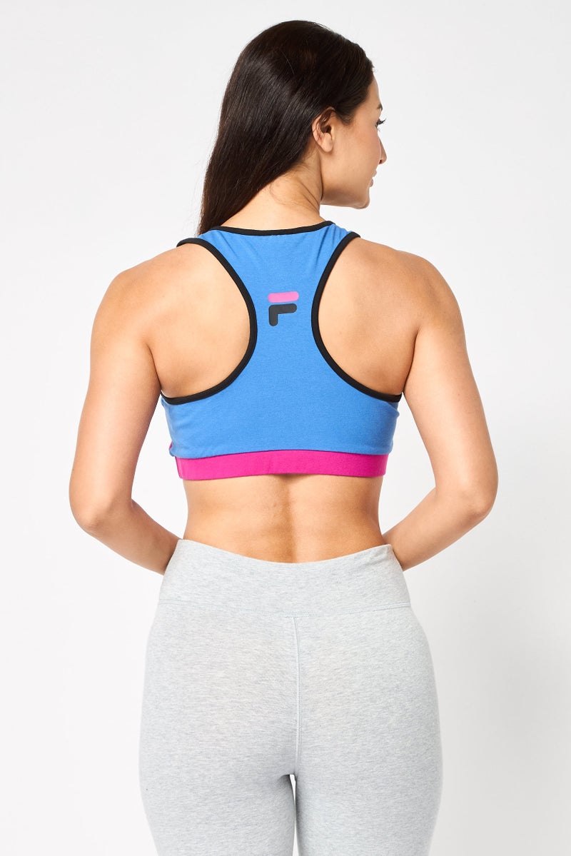 FILA Women Brand Logo Non Padded Sports Bra, Multicolor - Image 4